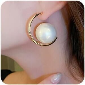 Pearls Earrings for Women Dangling Large Pearls Earrings Fashion Jewelry